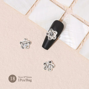 Silver Gold Bowknot Butterfly Rhinestones 3D Nail Decoration Nail Decoration BORN PRETTY 18