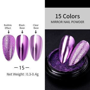 Metallic Mirror Effect Chrome Nail Powder Nail Powder BORN PRETTY 15