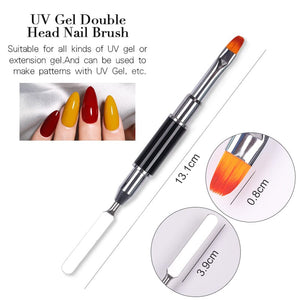 Black Double Head UV Gel Nail Brush Tools & Accessories BORN PRETTY