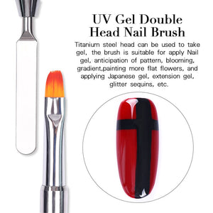 Black Double Head UV Gel Nail Brush Tools & Accessories BORN PRETTY
