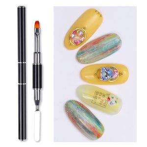 Black Double Head UV Gel Nail Brush Tools & Accessories BORN PRETTY
