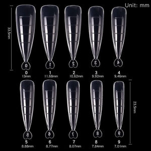 100pcs Mold Tips for Extension Nails (With Scale) Extension Nail Gel No Brand