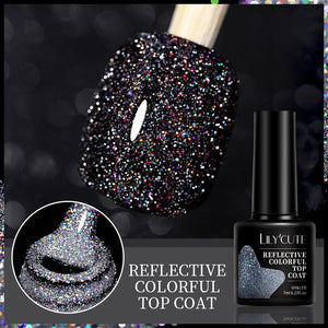 Reflective Colorful Top Coat 7ml Gel Nail Polish LILYCUTE
