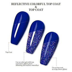 Reflective Colorful Top Coat 7ml Gel Nail Polish LILYCUTE