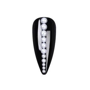 White Half Pearl #02 Nail Decoration in Wheel Nail Art No Brand