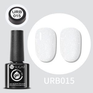 Glitter Rubber Base Gel URB015 7ml Base & Top Coat UR SUGAR
