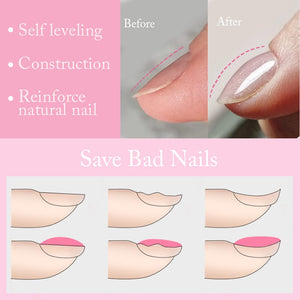 Glitter Rubber Base Gel URB019 7ml Base & Top Coat UR SUGAR