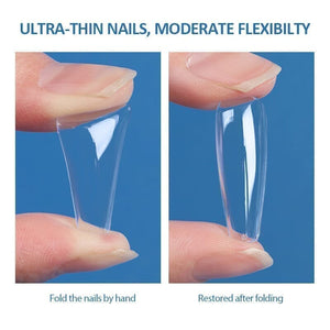 240pcs Stiletto Transparent False Nail Tips Nail Tips KOSKOE
