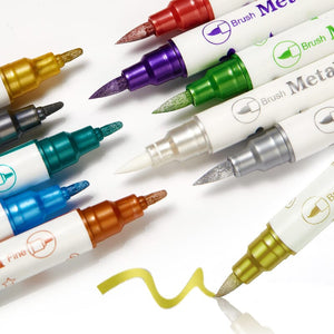 10 Colors Double Head Metal Painting Pen Tools & Accessories BORN PRETTY