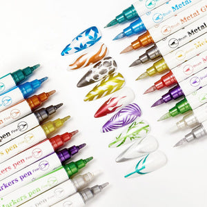 10 Colors Double Head Metal Painting Pen Tools & Accessories BORN PRETTY
