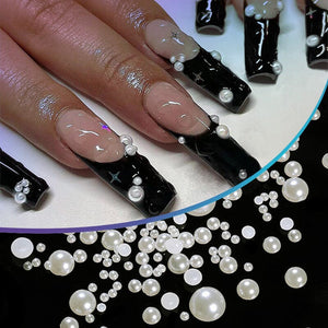 200pcs Half Round Flat Bottom Pearls Nail Art No Brand
