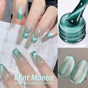 Crystal Cat Magnetic Gel MY313 Sea Blue 10ml Gel Nail Polish BORN PRETTY