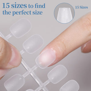 120pcs Full Cover Matte Soft Gel Tips False Nails Nail Tips KOSKOE