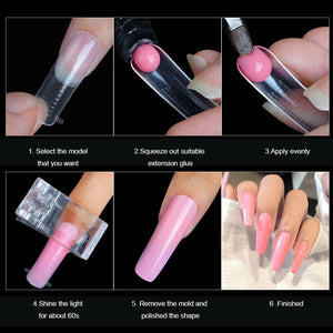 60pcs #05 Extension Gel Mold Tips Nail Tips No Brand