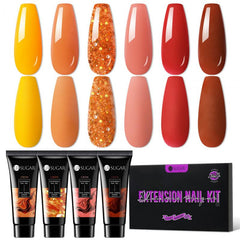 6 Colors Extension Nail Gel Maple Leaf 15ml Extension Nail Gel UR SUGAR