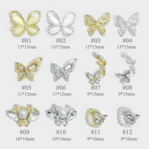 Butterfly Opal Alloy Nail Decoration 04 Nail Art BORN PRETTY
