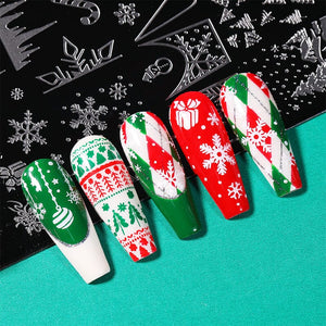 Stamping Plate X021 Christmas Nail Stamping BORN PRETTY