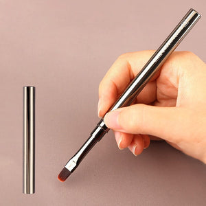 Gray Metal Handle Nail Brush Tools & Accessories No Brand