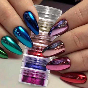 6 Boxes Chrome Nail Powder Set Nail Powder No Brand