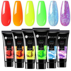 6 Colors Extension Nail Gel Set Summer Crush 15ml Extension Nail Gel UR SUGAR