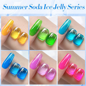 6 Colors Jelly Gel J38 Summer Soda 7ml Gel Nail Polish BORN PRETTY