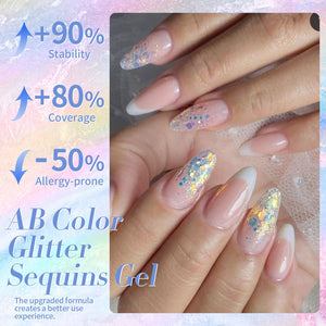AB Color Glitter Sequins Gel Polish 15ml Gel Nail Polish BORN PRETTY