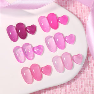 6 Colors Jelly Gel J31 Pink Muse 7ml Gel Nail Polish BORN PRETTY