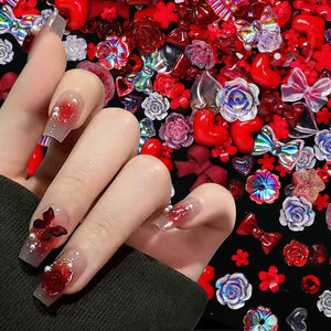 100pcs Nail Decoration Pearl Charms Random Mixed #05 Nail Decoration No Brand