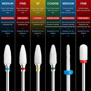 Nail Drill Bits Ceramic Grinding Head Tools & Accessories No Brand