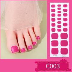 32 Tips Semi Cured Toenail Wraps C003 Nail Sticker BORN PRETTY