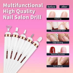 Rosegold Electric Nail Drill Machine With Light Tools & Accessories No Brand