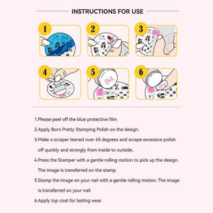 Nail Stamping Plate BRIDAL-N05 Stamping Nail BORN PRETTY