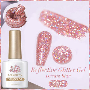 Glitter Reflective Gel Polish SZ07 Dream Star 10ml Gel Nail Polish BORN PRETTY