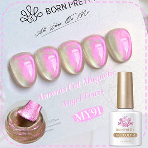 Auroras Cat Magnetic Gel Polish MY91 Angel Tears 10ml Gel Nail Polish BORN PRETTY