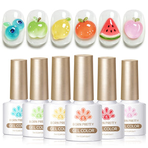 6 Colors Jelly Gel J30 Sea Glass 7ml Gel Nail Polish BORN PRETTY