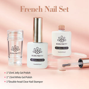 3pcs French Nails Set #04 Gel Nail Polish BORN PRETTY