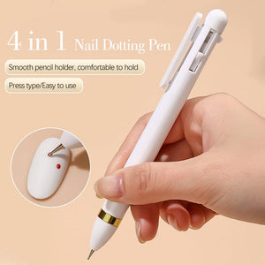 4 in 1 Nail Art Dotting Pen Rhinestone Picker Tools & Accessories No Brand