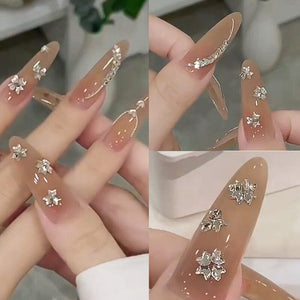 50pcs White Rhombus Rhinestones #01 Clearance No Brand