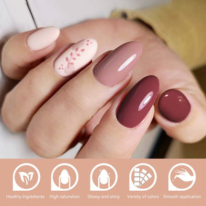 32 Colors Gel with 4pcs Base Top Coat Set #02 7ml Gel Nail Polish LILYCUTE