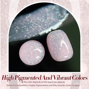 Pink Snow Glitter Jelly Gel 15ml Gel Nail Polish BORN PRETTY