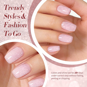 Pink Snow Glitter Jelly Gel 15ml Gel Nail Polish BORN PRETTY