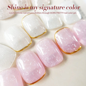 Pink Snow Glitter Jelly Gel 15ml Gel Nail Polish BORN PRETTY