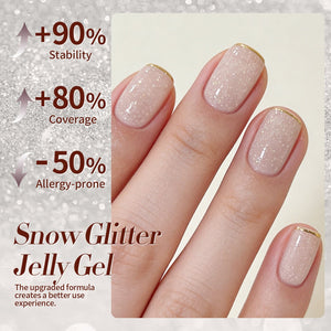 Nude Snow Glitter Jelly Gel 15ml Gel Nail Polish BORN PRETTY