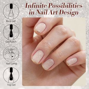 Nude Snow Glitter Jelly Gel 15ml Gel Nail Polish BORN PRETTY
