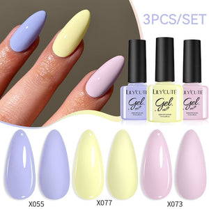 3pcs 7ml Color Gel Polish Set Gel Nail Polish LILYCUTE 11