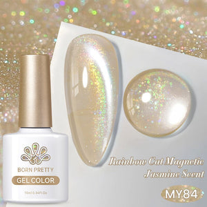 Rainbow Water Light Cat Magnetic Gel MY84 Jasmine Scent 10ml Gel Nail Polish BORN PRETTY