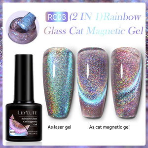 Rainbow Glass Cat Magnetic Gel RC03 7ml Gel Nail Polish LILYCUTE