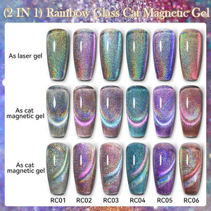 Rainbow Glass Cat Magnetic Gel RC05 7ml Gel Nail Polish LILYCUTE