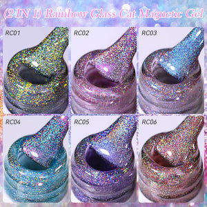 Rainbow Glass Cat Magnetic Gel RC05 7ml Gel Nail Polish LILYCUTE