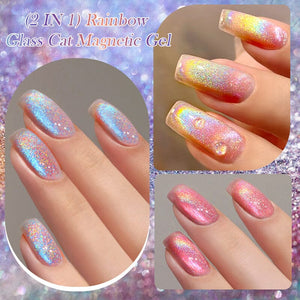 Rainbow Glass Cat Magnetic Gel RC02 7ml Gel Nail Polish LILYCUTE